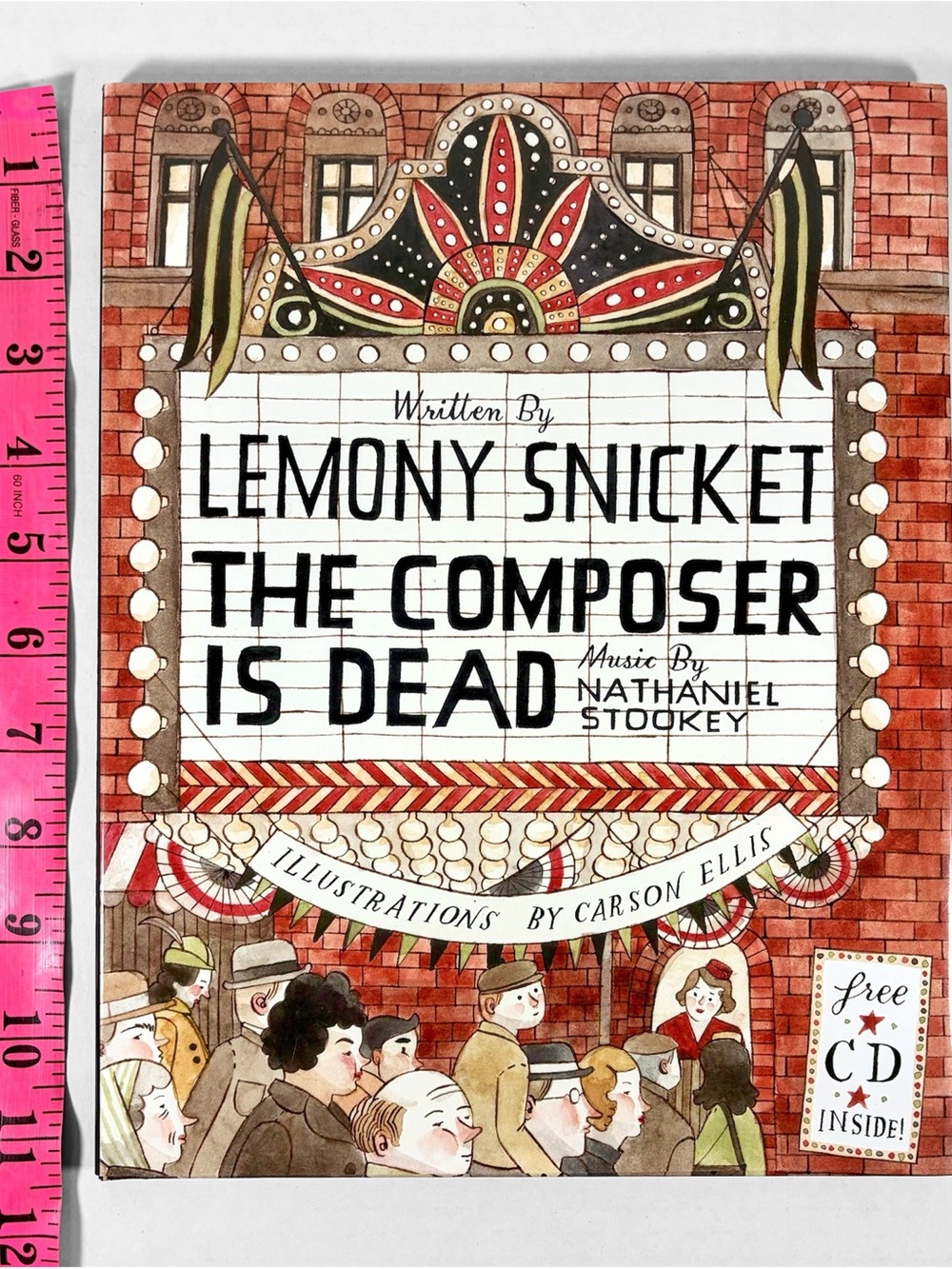 Lemony Snicket "The Composer Is Dead" Book - Red, Tan, Black Accents